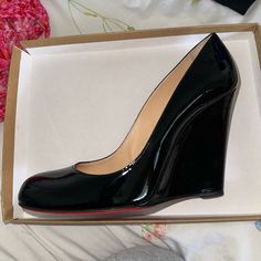 Beautiful Condition, Comes With Bag To Store Them, In Original Box. Size 9 Womens. Louboutin Wedges, Christian Louboutin Shoes Heels & Wedges, Patent Shoes, Wedge Pumps, Christian Louboutin Shoes, Shoes Women Heels, Christian Louboutin, Shoes Heels, Wedges