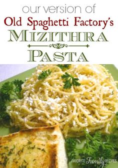 an old spaghetti factory's mizitrira pasta recipe