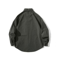 Cargo Jacket - CircleQ Essentials Plain Long Sleeve Outerwear For Streetwear, Plain Fall Outerwear For Streetwear, Classic Long Sleeve Windbreaker, Winter Streetwear Shirt With Button Closure, Urban Long Sleeve Windbreaker, Oversized Long Sleeve Tops For Outdoor, Casual Plain Outerwear For Streetwear, Gray Long Sleeve Shirt For Streetwear, Black Relaxed Fit Long Sleeve Windbreaker