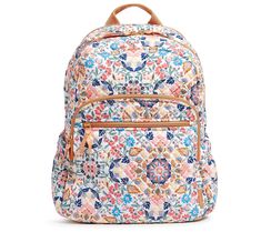 Keep your on-campus days organized and stylishly on-point with this quilted cotton backpack. From Vera Bradley. Quilted Backpack For Back To School, Back To School Travel Backpack With Quilted Detail, Quilted Backpack For Travel And Back To School, Back To School Quilted Travel Backpack, Casual Quilted Backpack For Travel, Casual Quilted Travel Backpack, 7th Grade School Supplies, Vera Bradley Prints, Vera Bradley Backpack Campus