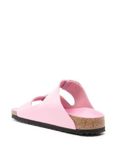 Birkenstock Arizona Big Buckle Sandals - Farfetch Pink Stussy Birkenstock, Pink Birkenstocks, Pink Arizona Birkenstock, Pink Leather Slides With Buckle Closure, Pink Slides With Buckle Closure, Birkenstock Arizona Big Buckle, Arizona Big Buckle, High Heel Rain Boots, Birkenstock Women