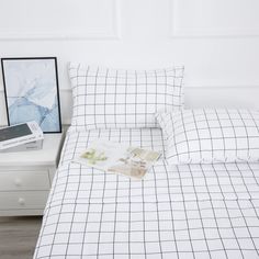 PRICES MAY VARY. 【4 PIECE BED SHEET SET】Full size,1 flat sheet(81"x96"),1 fitted sheet(54"x75") and 2 standard pillowcases(20"x30") 【EASY CARE】 Our sheets are stain resistant, fade resistant, and wrinkle resistant. They are machine washable in cold water and dry quickly on tumble. 【HIGHEST QUALITY BRUSHED MICROFIBER】Super soft microfiber polyester fabric，smooth and comfortable. These are made of the highest quality double brushed microfiber yarns. 【PLAID PATTERN DESIGN】White Checker gingham prin Plaid Bed, Black Sheets, Luxury Bed Sheets, Bedding Sheets, Bed Sheet Set, Neutral Bedroom, Sheet Sets Full, King Comforter, Sheet Sets Queen