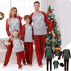 Welcome to DDAPJ pyju High Quality Clothing store!  Welcoming the festive spirit of Christmas, we proudly present the classic element print family pyjama matching sets, bringing you the warmth of the holiday season. This polyester fabric jammies not only boasts visual charm but also ensures your comfort and warmth during the chilly winter months. Package Contents: 1x long-sleeved top + 1x long pants (baby or pet is a onesie) Warm Tips: Different size charts are available for men (dad), women (mom), children, babies, and pets, so please choose according to the corresponding size chart. If you have any doubts, please feel free to contact me. Unique Highlights:  Traditional Christmas Elements: Carefully chosen iconic elements like Santa Claus, snowflakes, and presents are seamlessly integrate Christmas Pajamas For Family, Family Clothing Sets, Grey Christmas Tree, Christmas Pjs Family, Merry Christmas Family, Family Pajama Sets, Matching Christmas Pajamas, Christmas Pajama Set, Family Matching Outfits