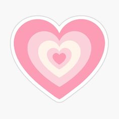 two hearts in pink and white sticker