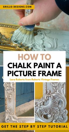 how to chalk paint a picture frame with the step - by - step video guide