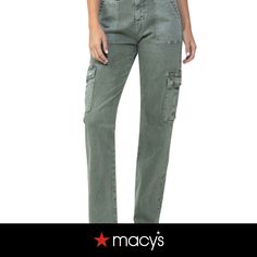 in stock Straight Jeans, Army Green, Pick Up, In Store, High Rise, Buy Online, Free Shipping, Green