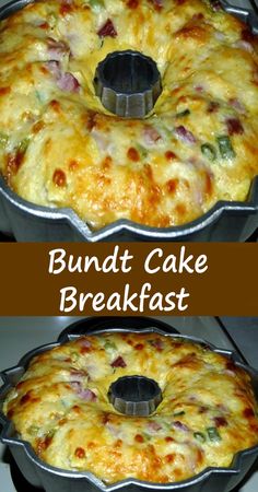 two pans filled with baked food sitting on top of a stove next to each other