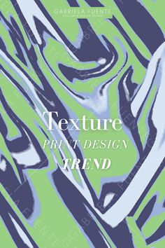 a book cover with an abstract design in blue and green colors on the bottom right hand corner