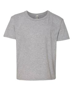 Youth Sofspun® T-Shirt - ATHLETIC HEATHER - XL | Fruit of the Loom Youth Sofspun T-Shirt in Heather Size XL | Cotton Basic Heather Grey Cotton T-shirt, Basic Tri-blend T-shirt, Basic Solid Tri-blend T-shirt, Basic Solid Color Tri-blend T-shirt, Basic Soft-washed Gray T-shirt, Womens Robes, The Youth, Girls Tees, Boys Long Sleeve