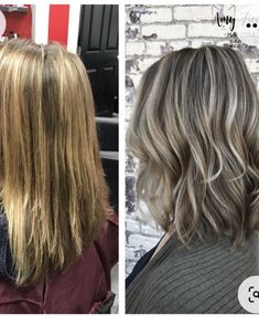 Gray Highlights Dark Hair, Popelavá Blond, Romantic Hair, Hair With Highlights, Ash Blonde Highlights, Ash Hair Color, Chop Chop