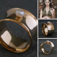 Elegant Wedding Ring With Wide Band, Open Ring Jewelry For Wedding, Wedding Jewelry With Open Ring Detail, Yellow Gold Wide Band Wedding Ring, Elegant Wide Band Wedding Bands, Gold Open Ring Pearl Ring For Wedding, Gold Open Pearl Ring For Wedding, Open Ring Wedding Jewelry, Heirloom Style Pearl Open Ring For Wedding