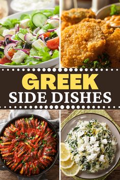 greek side dishes with text overlay