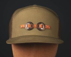 German Silver Conchos and Horween leather patch riveted to premium 7-panel truckers. Adjustable, one-size-fits-most. Made by us, here in Dallas. Limited quantities. Three designs. We would be glad to afix the Concho to any of the hats we stock at no additional cost, just email us at info@bigdspeedshop.com or DM us on Insta or FB. Hats are not returnable. Western Style Adjustable Trucker Hat With Leather Patch, Western Trucker Hat With Leather Patch, Horween Leather, German Silver, Leather Patches, Dallas, Hats, Leather, Silver