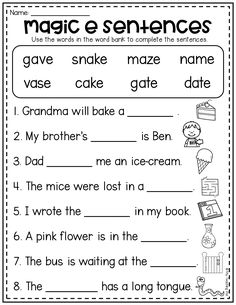 the worksheet for making sentences with pictures and words on it, including