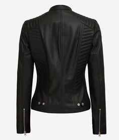 Description Add a stunning element to your casual outfit with this slim genuine lambskin leather women jacket. It's designed to fit like a glove and features some attractive details that can never go unnoticed. Attributes include polyester lining, decorative seams throughout, press-stud collar, and four external functional pockets. Features:Outside: Genuine Sheepskin LeatherInside: Soft and Smooth Polyester LiningPockets Style: Two waist pockets and 2 internal pockets.Jacket Style: Jacket Has Up Black Cafe Racer, Asymmetrical Leather Jacket, Cafe Racer Leather Jacket, Black Biker Jacket, Black Leather Blazer, Tan Leather Jackets, Womens Black Leather Jacket, Cafe Racer Jacket, Black Leather Moto Jacket