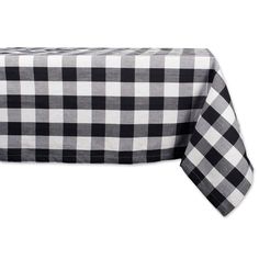 a black and white checkered table cloth