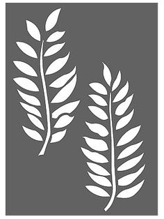 two white leaves on a gray background