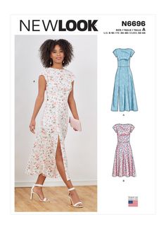 a women's dress and top sewing pattern, new look n698