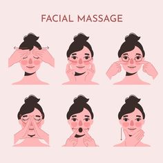 Facial Massage Steps, Home Remedies For Wrinkles, Facial Massage Techniques, Face Massage Techniques, Facial Massage Routine, Face Yoga Exercises, Facial Yoga, Face Exercises, Hand Massage