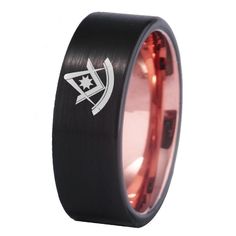 Past Master Masonic Tungsten Ring Free Engraving - Bricks Masons Black Stainless Steel Engraved Ring, Personalized Black Stainless Steel Rings, Black Engraved Ring For Promise, Black Stainless Steel Engraved Ring As Gift, Black Stainless Steel Engraved Ring For Gift, Black Adjustable Engraved Promise Ring, Adjustable Black Engraved Ring, Customizable Black Promise Jewelry, Customizable Black Rings For Gifts