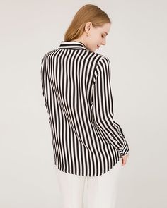 100% Mulberry Silk Breathable & Lightweight Lightweight & Comfortable Crafted from 16 Momme silk twill, the striped silk shirt offers a relaxed fit that adds a modern ease and subtle sophistication to this classic piece. How To Wash Silk, Old Symbols, Silk Shirts, Stripe Silk, Luxury Silk, Eco Friendly Fashion, Silk Twill, Silk Shirt, Mulberry Silk