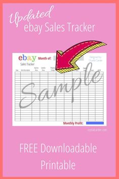 the free printable ebay sales tracker