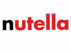 the nutella logo is red and black