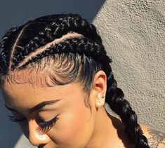 Two Braid Hairstyles, Feed In Braids Hairstyles, Braided Cornrow Hairstyles, Feed In Braid, Cool Braid Hairstyles, Cool Braids, Girls Hairstyles Braids, Hair Braiding, Cornrow Hairstyles