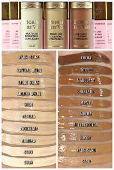 Concealer Swatches, Born This Way Concealer, Makeup 2018, Too Faced Concealer, Makeup Tips For Beginners