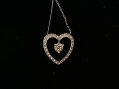 "Measures approx 9 1/2\" long.  GORGEOUS SIGNED BOGOFF.  This is a lovely, well made piece.  The chain is not original but will not be hard to obtain the correct type from a good jeweler.  Otherwise in mint condition." Elegant Heart-shaped Bling Jewelry, Elegant Heart Pendant Jewelry With Bling, Elegant Bling Heart Pendant Jewelry, Heart-shaped Rhinestone Formal Jewelry, Double Heart Rhinestone Jewelry For Anniversary, Elegant Heart Cut Rhinestone Heart Necklace, Heart-shaped Rhinestone Evening Jewelry, Elegant Double Heart Rhinestone Jewelry, Heart Cut Rhinestone Necklaces For Anniversary