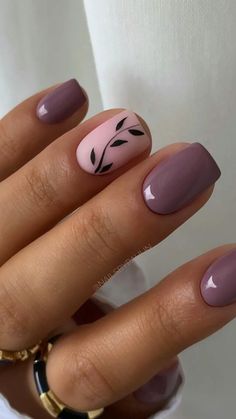 Mauve Nails, Simple Gel Nails, Purple Nail, Cute Gel Nails, Thanksgiving Nails, Gel Nail Designs