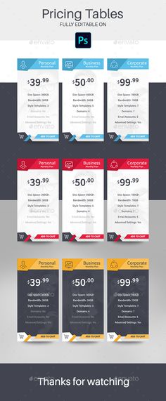 the pricing table for an event is shown in this graphic style, with different colors and sizes