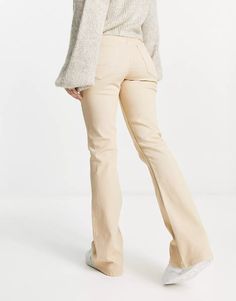 Pieces Peggy flared jeans in beige | ASOS Chic High Rise Beige Flare Jeans, Chic High Waist Beige Flare Jeans, Chic Beige High-waist Flare Jeans, Chic Cream Flare Jeans For Fall, Fitted Mid-rise Cream Jeans, Beige Wide Leg Flare Jeans For Fall, Wide Leg Flare Jeans In Beige With Five Pockets, Fitted Cream Jeans With Five Pockets, Beige High Waist Flare Jeans For Fall