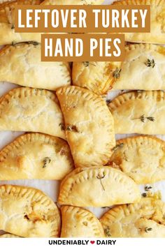 homemade leftover turkey hand pies with text overlay