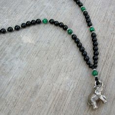 Necklaces - Genuine Onyx And Malachite Gemstone Necklace With Elephant Pendant Beaded Necklace Ideas, Pear Shaped Diamond Necklace, Overwhelming Emotions, Brass Elephant, Feminine Necklace, Necklace Ideas, Gemstone Beaded Necklace, Elephant Pendant, Gold Heart Necklace