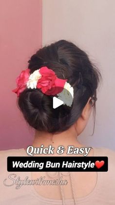 Wedding Bun Hairstyle, Wedding Bun, Wedding Bun Hairstyles, Bun Hairstyle, Simple Weddings, Bun Hairstyles