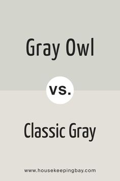 Gray Owl vs. Classic Gray by Benjamin Moore Grey Owl Benjamin Moore Living Room, Bm Grey Paint Colors, Bm Gray Owl, Bm Classic Gray, Gray Owl Paint, She Shed Interior Ideas, Benjamin Moore Exterior