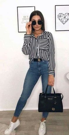 Jeans For Short Women, Business Outfit, Outfits Casual, Spring Outfits Casual, Outfit Casual, Looks Vintage, Outfits Casuales, Work Casual