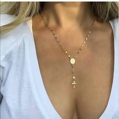 Brand New- No Tags Material- Alloy Fashion Jewelry Gold Rosary Necklace, Gold Rosary, Rosary Necklace, Necklace Dainty, Rosary, Womens Jewelry Necklace, Fashion Jewelry, Jewelry Necklaces, Necklaces