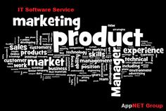 the word marketing product written in white on a black background with other words surrounding it