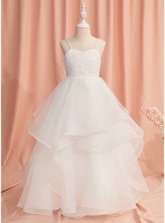 JJ's House 3D Floral Tulle Lace Sweetheart Flower Girl Dress Pageant Dresses First Communion Dresses Fall Spring Summer Winter Ball-Gown/Princess Back Zip Ivory Floor-Length White Sleeveless Spaghetti Straps Flower Girl Dress. #JJ's House #3DFloral #Tulle #Lace #Sweetheart #FlowerGirlDress #PageantDresses #FirstCommunionDresses #Fall #Spring #Summer #Winter #BallGownPrincess #BackZip #Ivory #FloorLength #White #Sleeveless #SpaghettiStraps #FlowerGirlDress Flower Girl Dress White, Dress For Kids 11-12 Wedding, Flower Girl Dresses White, Flower Girl Dresses Floor Length, Sleeveless Flower Girl Dresses, Girls Ball Gown, Ball Gowns Princess, Girls Dresses Online, Tulle Flower Girl