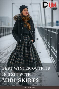 Winter Midi Skirt Outfit, Cheerleader Poses, Midi Skirt Winter, Skirts Ideas, Woman Tips, Fashion Tricks, Trendy Christmas Outfits, Best Winter Outfits, Midi Skirt Outfit