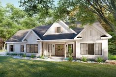 this is an artist's rendering of the cottage style house plans for small homes