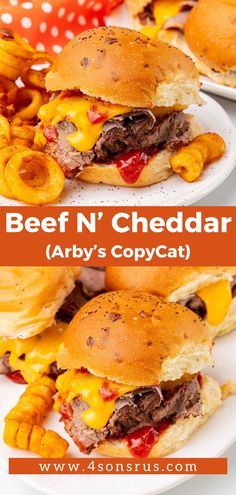 beef n'cheddar arby's copycat burgers with corn on the cob