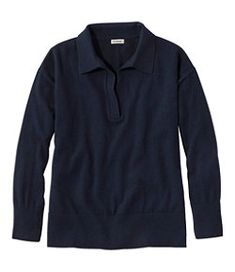 Cozy Collared Top For Workwear, Relaxed Fit Polo Collar Sweater For Fall, Relaxed Fit Polo Sweater For Workwear, Workwear Polo Sweater With Relaxed Fit, Classic Polo Sweater With Ribbed Collar For Loungewear, Classic Long Sleeve Polo Sweater For Loungewear, Classic Relaxed Fit Polo Sweater For Fall, Cashmere Top With Ribbed Collar For Loungewear, Casual Cashmere Polo Sweater With Seamless Collar