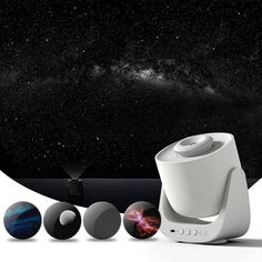 an array of different objects in front of a black and white background with the milky