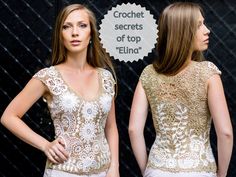 two women in dresses with the words crochet secrets of top elink '