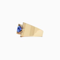 Effy Tanzanite Royale 14K Yellow Gold Tanzanite & Diamond Ring, 0.74 TCW Tanzanite Diamond Ring, Tanzanite Diamond, Yellow Stone, Dream Ring, Round Diamonds, Gold Metal, Diamond Ring, Yellow Gold, Yellow