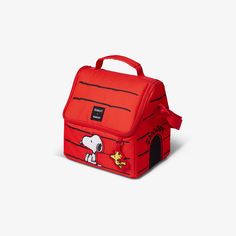 Angle View | Snoopy's House 16-Can Lunch Pail::::Custom character details Snoopy Bag, Lunch Pail, Can Tumbler, Charlie Brown Snoopy, Mini Convertible, Best Lunch Bags, The Peanuts, Snoopy Love, Soft Cooler