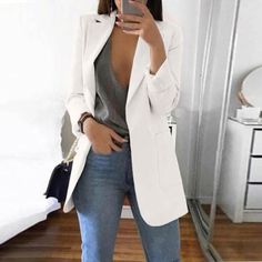 Blazer Plus Size, Slim Cardigan, Blazer Casual, Slim Fit Blazer, Plus Size Blazer, Ladies Blazer, Stylish Suit, Traje Casual, Slim Fit Blazers